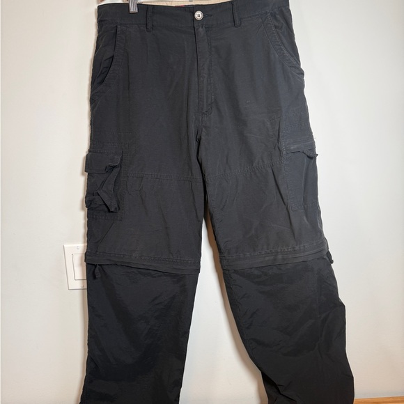 🌲 Chaps Ralph Lauren Convertible Cargo Pants Men's 32 Black Zip-Off - Picture 3 of 9